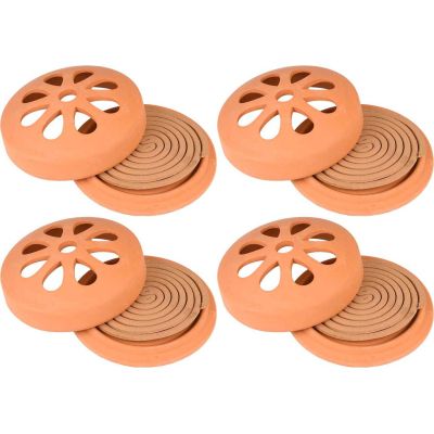 Spirales citronnelle en terre cuite (Lot de 4)