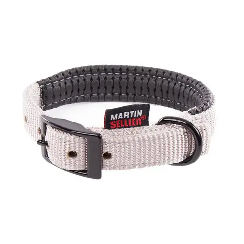 Au service de votre jardin：Collier droit Confort pour chien coloris gris - 2x45 cm