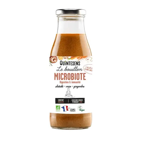Pour plus de confort au jardin:Bouillon microbiote bio Quintesens - 240 ml