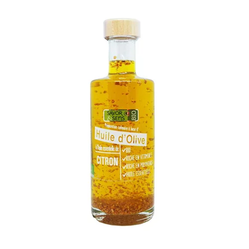 Bien utile au jardin：Huile d'olive au citron 25 cl