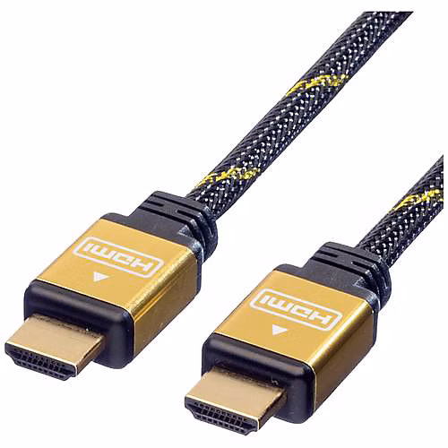 ROLINE GOLD Câble HDMI High Speed avec Ethernet – M-M, 5 m.