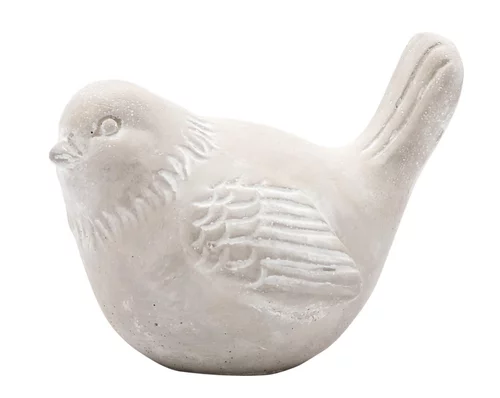 Pour un extérieur agréable:Figurine oiseau coloris gris en ciment - 11 x 8 x 8 cm
