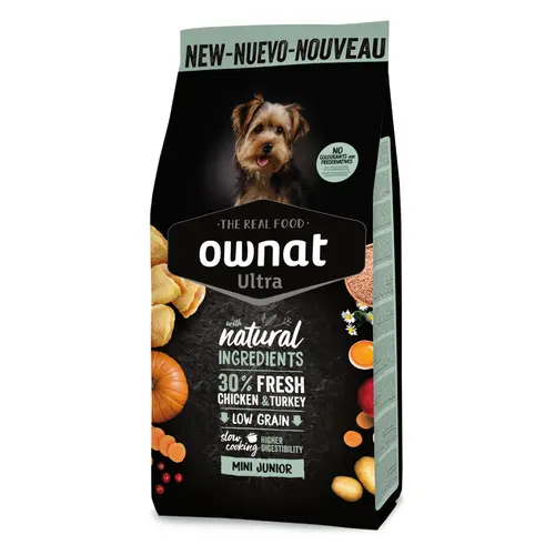 Malin jardin:Croquette pour chiot de petite taille au poulet Ownat - 3 kg