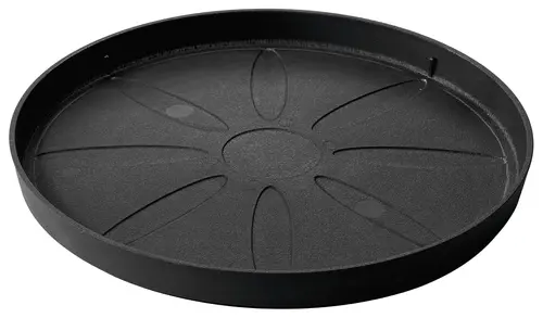 Simple au jardin：Soucoupe anthracite Deroma Origin - Ø 41 x H 3,6 cm