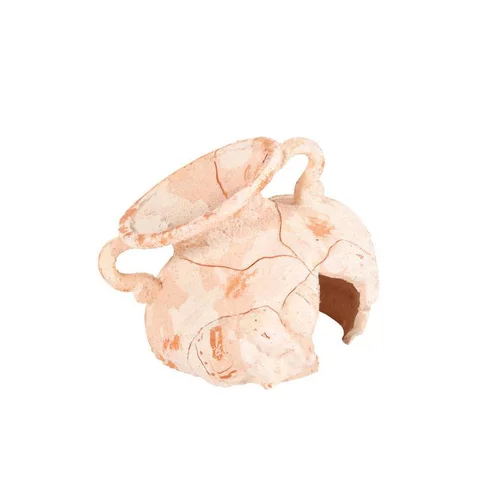 Pour valoriser vos extérieurs:Décor d’aquarium col d’amphore sablée Éléphant en céramique 9 cm