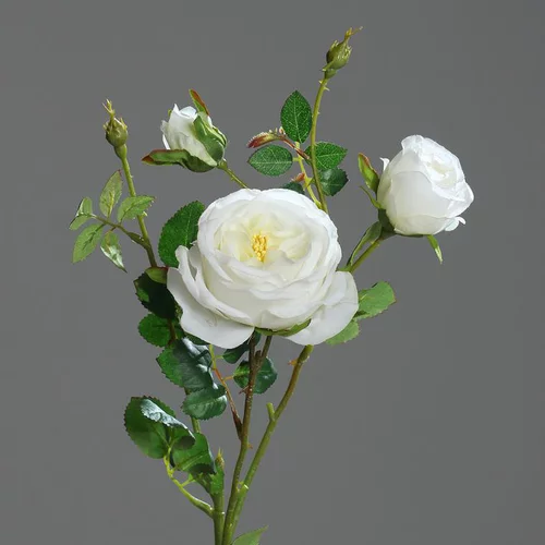 Le bon choix pour l’extérieur:Rose x2 boutons artificiels H60 cm