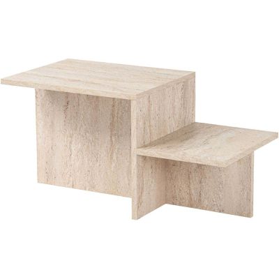 Table basse en aggloméré 80 x 40 x 40 cm Harmony (Beige)