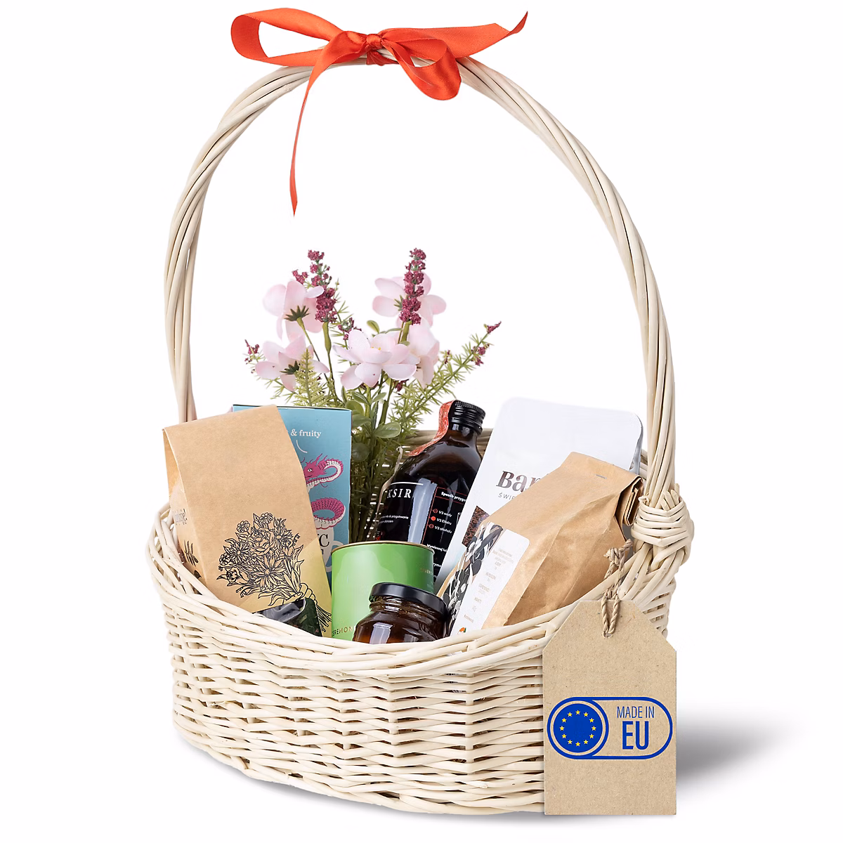 Creative Home Panier de Pâques en Osier avec Poignées 37 × 30 × 37 cm (+/- 1 cm) – Panier Cadeau Polyvalent Durable, Pique-Nique