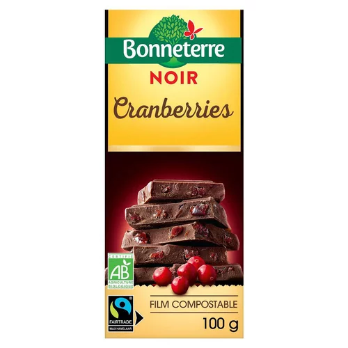 Bien pratique au jardin：Chocolat noir cranberries 100 g