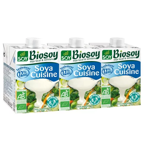 Pour un jardin plus pratique：Soya Cuisine Nature bio 20 cl - lot de 3