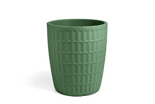 Pour tous les jours:Pot rond en plastique coloris vert laguna Veca Tyle - Ø 60 cm