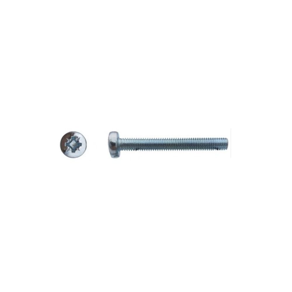 500 Vis Métaux Tête Cylindrique Pozidriv 3 × 12 mm – DIN 7985, Zingué blanc, D-Work