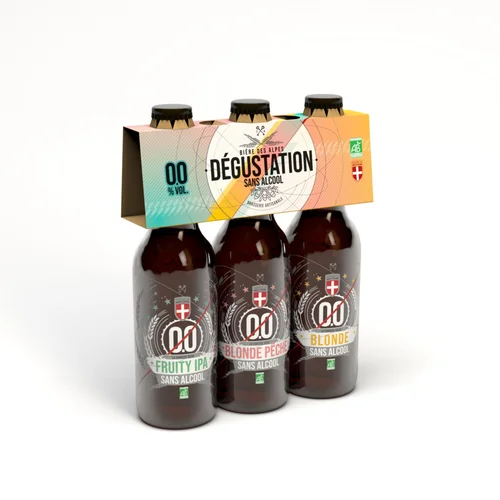 Pour votre quotidien:Pack Dégustation bière bio sans alcool Brasseurs Savoyards - 3 x 33 cl