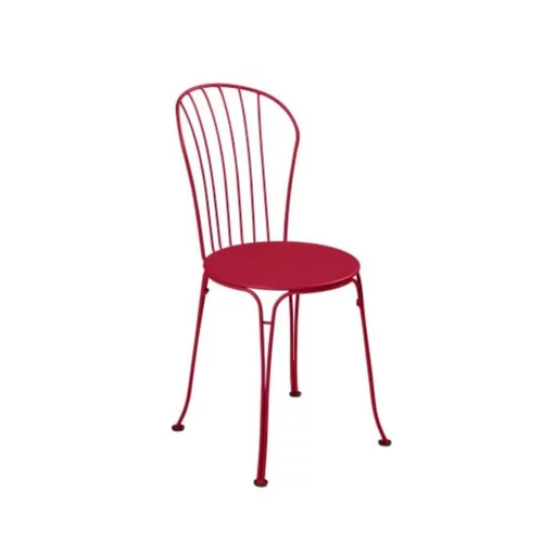 Facile dehors:Chaise en acier coloris piment Opéra Fermob - 96 cm