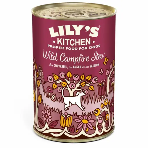 Pour transformer votre jardin:Aliment humide pour chien au chevreuil, faisan et saumon Lily’s Kitchen - 400 g