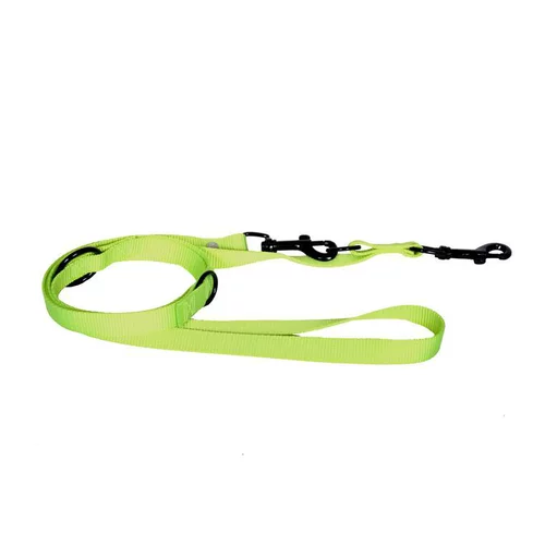 Bien pratique au jardin：Laisse de dressage 3 positions vert citron 2x200 cm