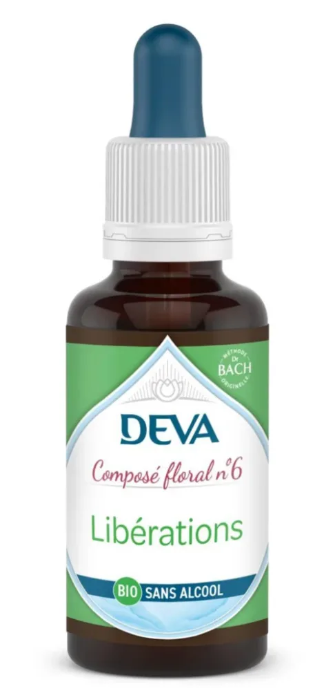 Le compagnon du jardin：Complément alimentaire composé floral libérations bio sans alcool Deva - flacon compte-goutte 30 ml