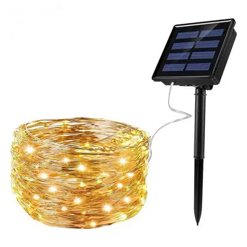 Jardin nature:Guirlande Stellina 50 LED effet blanc chaud 8 fonctions - 5 m