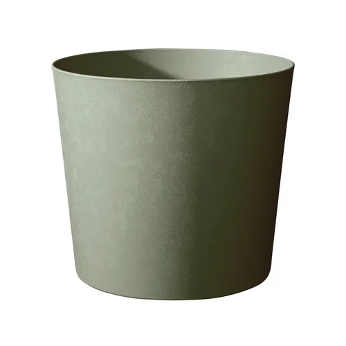 Facile jardin:Pot en matière recyclée coloris vert kaki Poetic Elément conique 100 L - Ø 58 x H 49 cm