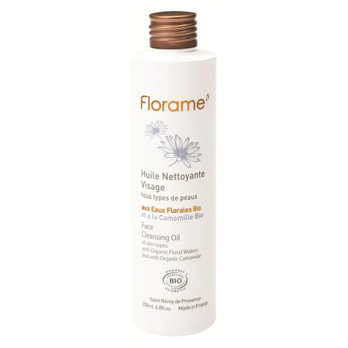 Pour embellir le jardin:Huile nettoyante visage bio en flacon de 200 ml