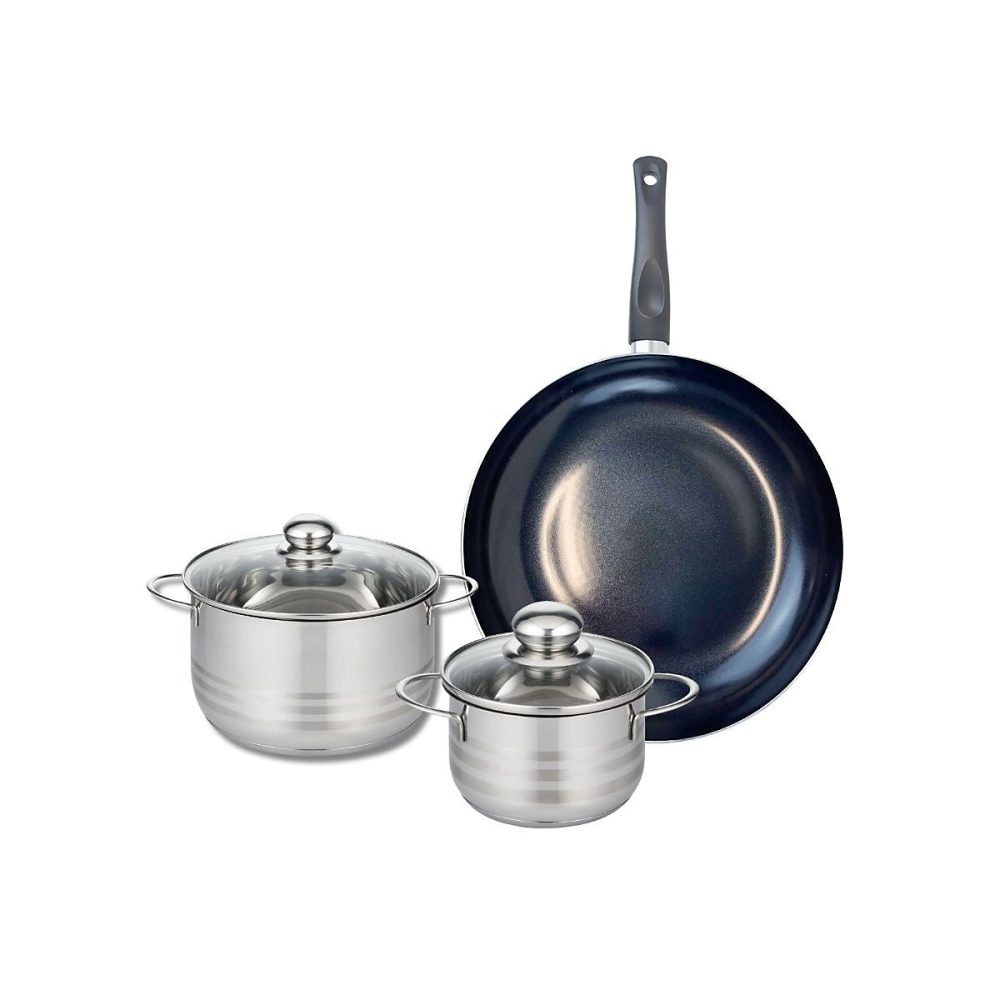 Ensemble de 1 Poêle de cuisson 32 cm et 2 faitouts 16 et 20 cm Elo Prima Brillant – Réf. ZWVIZAJUL8845995233