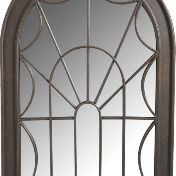Miroir en métal à motif