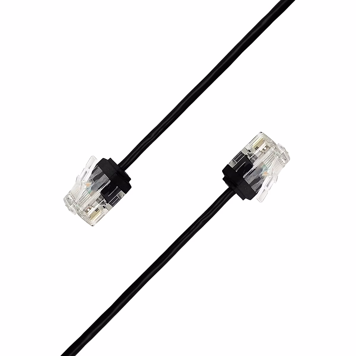 Elfcam – Câble RJ45 Cat 6 Slim 30m (Noir) | 32AWG Ultra Fin | Réseau LAN/WAN | Haut Débit | Idéal PC | Box | Routeur