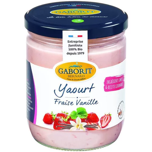 Nature extérieur:Yaourt gourmand fraise vanille bio Gaborit – 400 g