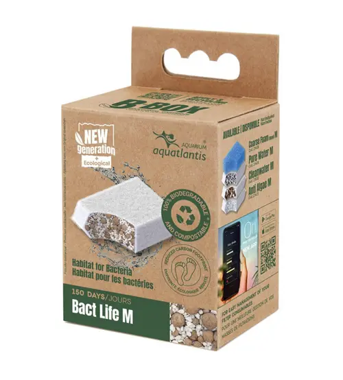 Le bon choix pour le jardin:Masse filtrante pour aquarium coloris blanc Aquatlantis B-Box bact life support bactérien - Taille M