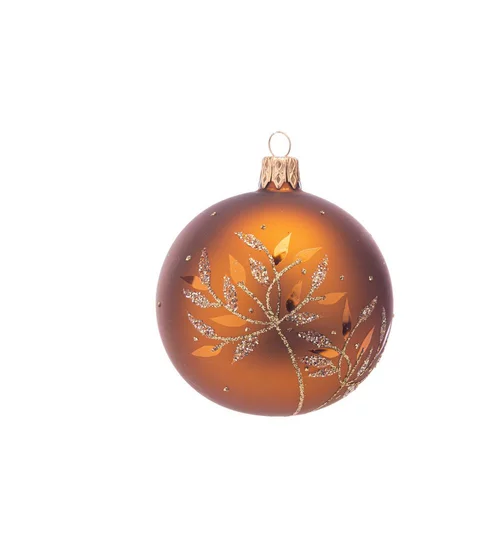 Essentiel nature:Boule décorative coloris marron en verre nature - Ø 7 cm
