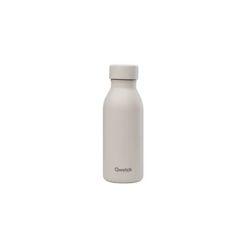 Le choix jardin:Bouteille isotherme en inox recyclé Qwetch Icon Matt sable Icon - 350 ml