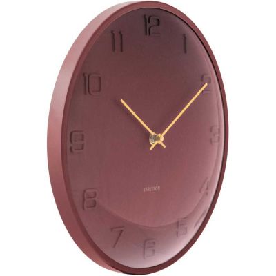 Horloge murale en métal Fuerte Dome (Rouge)