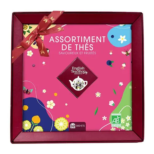 Au service de votre jardin：Coffret assortiment de thés 4 mélanges bio English tea - 32 sachets