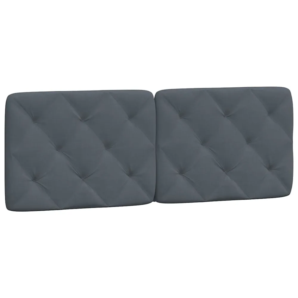 Coussin de tête de lit gris foncé 140 cm velours vidaXL – Réf. IRBYHHETS4756752500