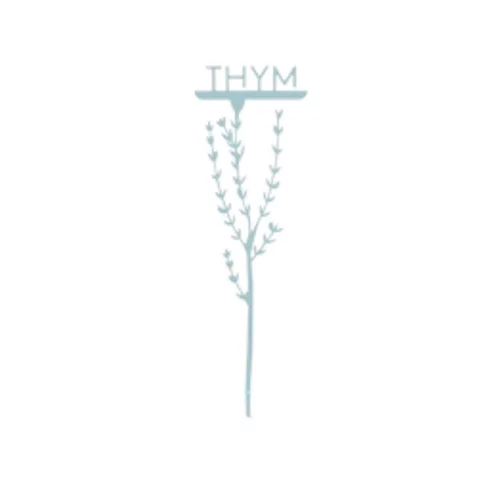 Pour enrichir votre univers jardin:Étiquette thym petit modèle bleu pastel H22,6 cm