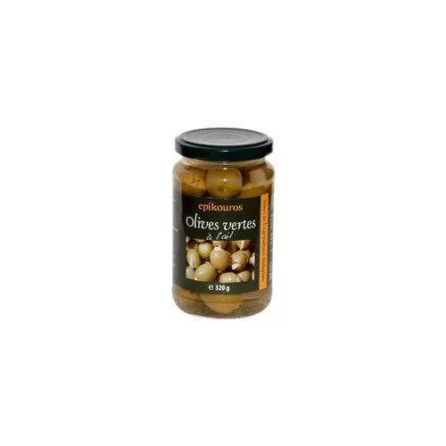 Maison et jardin:Olives vertes à l'ail bio Epikouros - 320 g