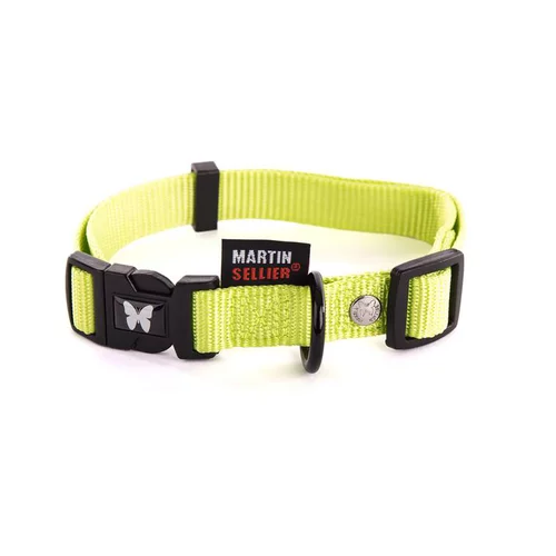 Pour améliorer votre jardin:Collier réglable en nylon vert citron pour chien - 1x25/35 cm