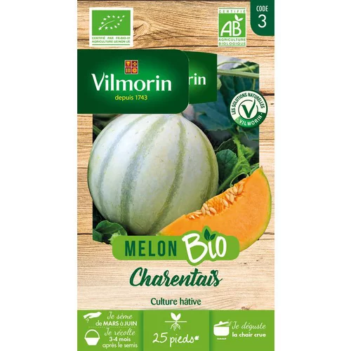 Jardin au naturel：Graines de melon charentais bio Vilmorin - graines à semer