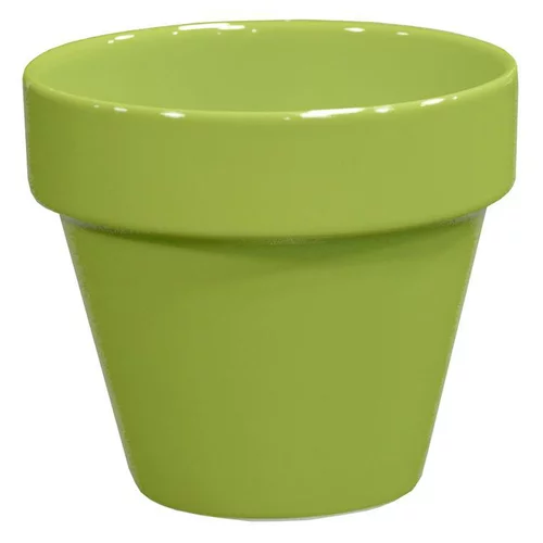 Sélection maison：Pot horticole émaillé moutarde Ø 14 x H 13 cm
