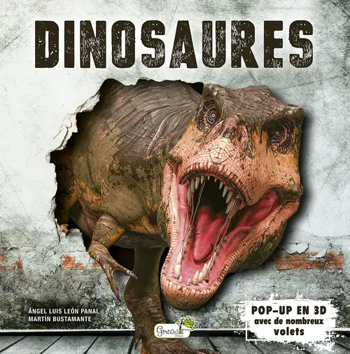 Pour votre confort en extérieur:Livre docu pop-up "Dinosaures" aux Éditions Grenouille