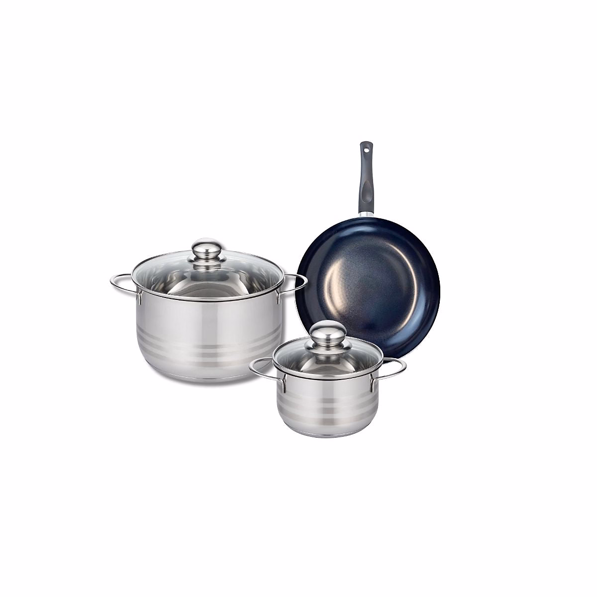 Ensemble de 1 Poêle de cuisson 20 cm et 2 faitouts 14 et 20 cm Elo Prima Brillant – Réf. YSMLYDEOP1906199137