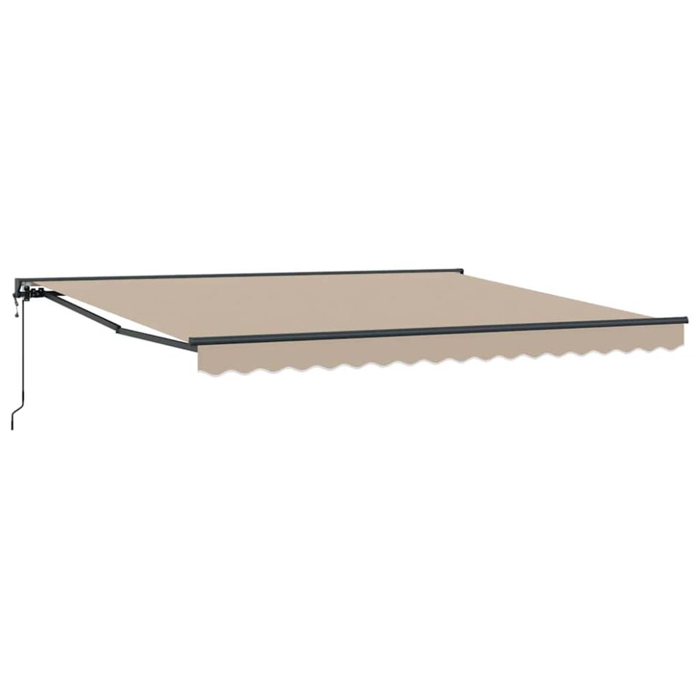 vidaXL Cadre d'auvent Beige 400 × 300 cm Polyester avec revêtement PU