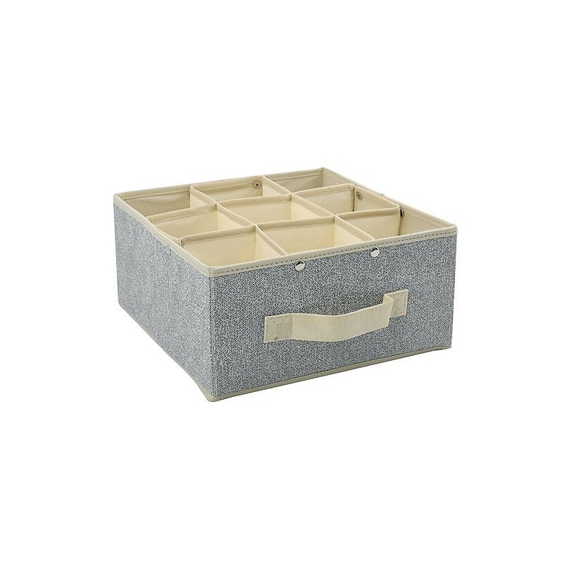 Rangement garage et cave – Boite Tiroir de rangement microaérée et respirant avec 9 compartiments Gris MSV