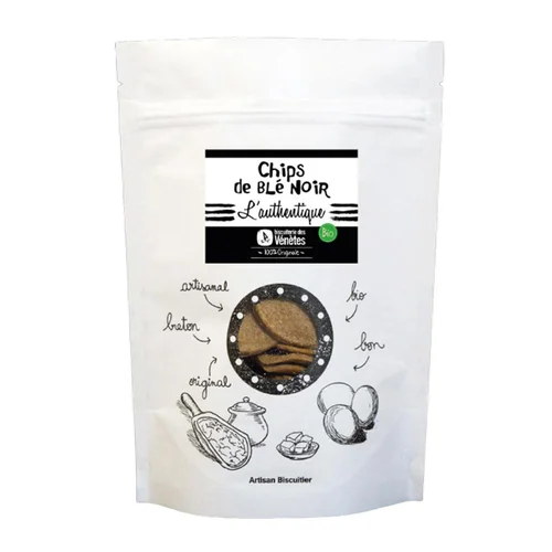 Extérieur moderne：Chips au blé Noir Authentique bio Biscuiterie Venetes - 100 g