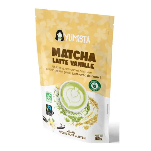 Une idée pratique pour le jardin:Matcha latte vanille bio Yumista - 160 g