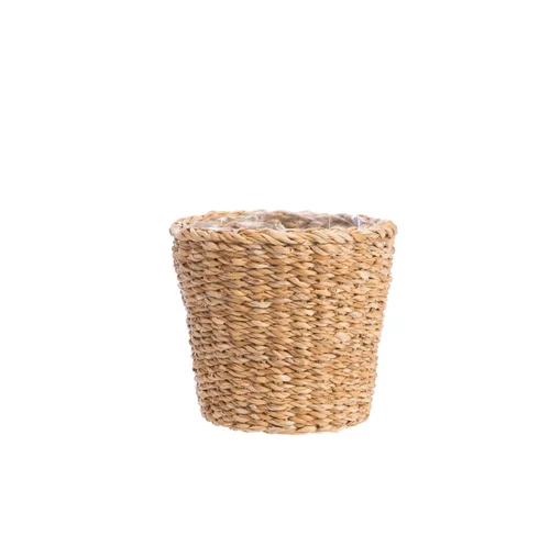 Le jardin au quotidien:Vannerie naturelle en jacinthe d’eau – 18 x 16 x 13,5 cm