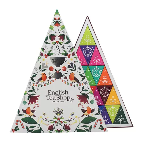 Jardin et maison:Calendrier de l'Avent triangle de thés et infusions bio English Tea Shop - 25 sachets