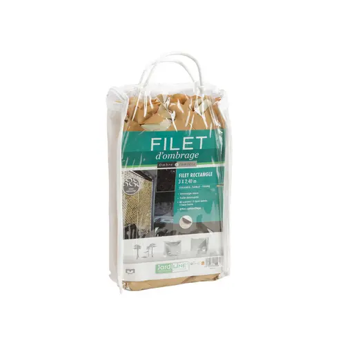 Pour votre espace vert:Filet d’ombrage rectangulaire marron Jardiline - 3 x 2,4 m