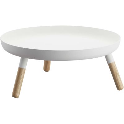 Plateau rond en métal avec pieds Tower (Blanc)