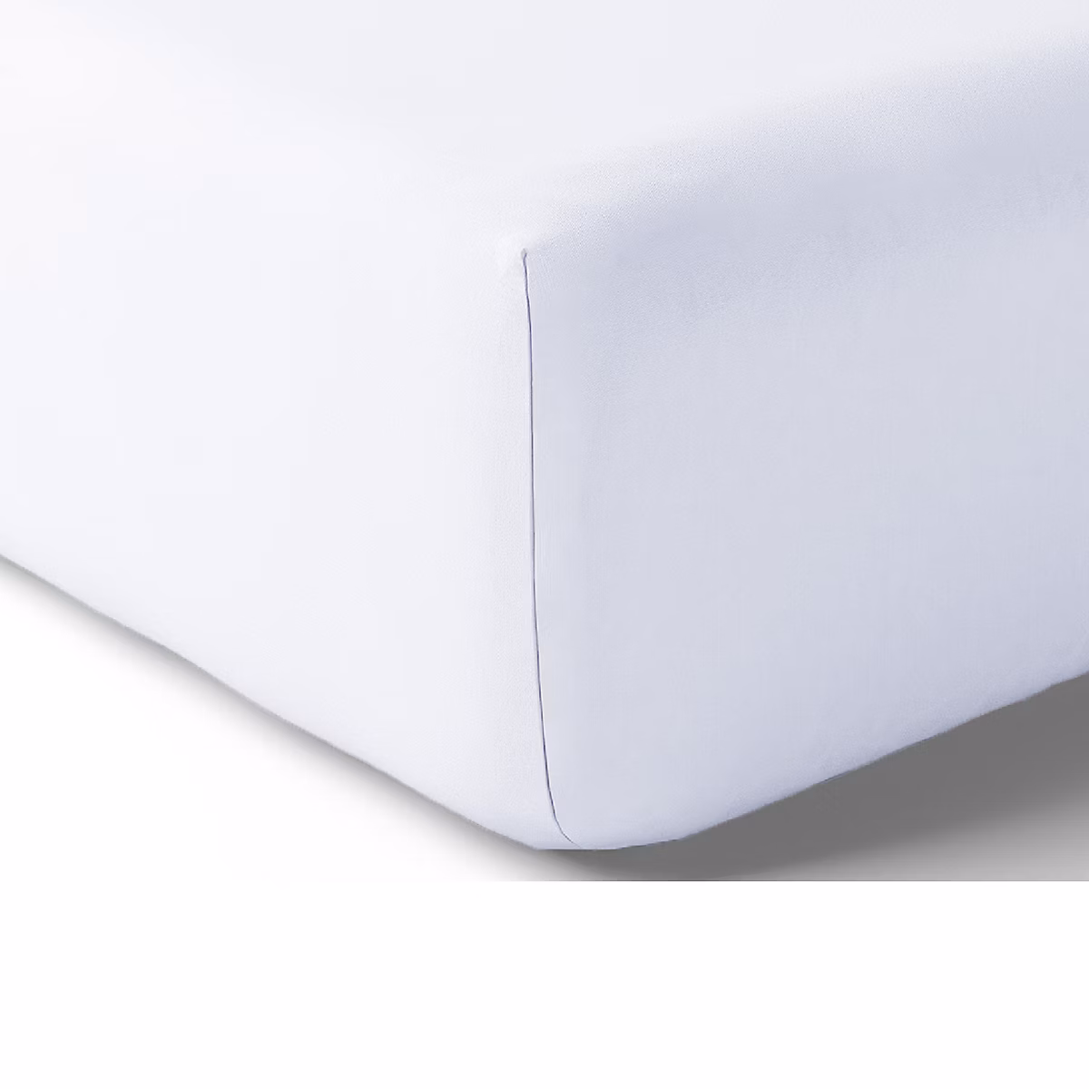 Drap housse en 100% coton (140 × 190 cm – Blanc)